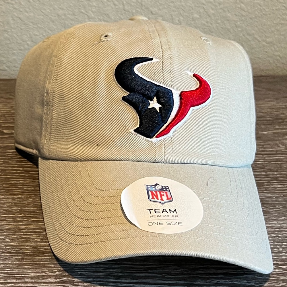 NWT NFL Houston Texans logo cap hat Tan beige one size unisex women men